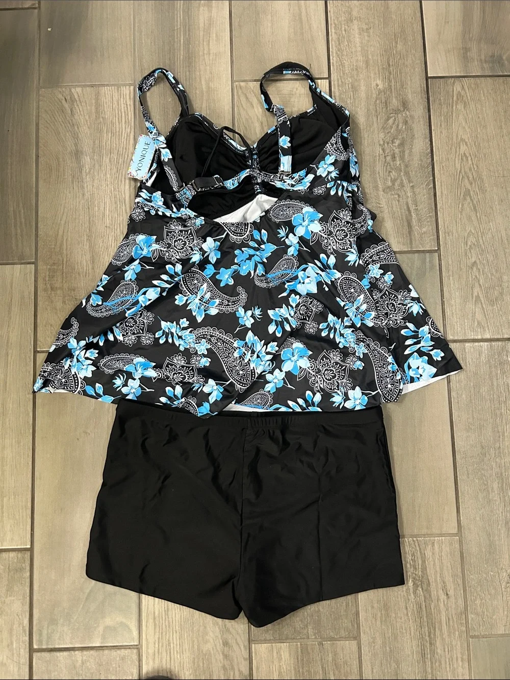 Yonique Women's Plus Size Tankini Swimsuit with Shorts Ruffle Tummy Control
